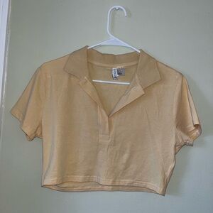 Cropped Yellow Polo